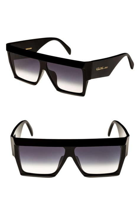 celine flattopvoversized sunglasses|Celine 60mm flat top sunglasses.